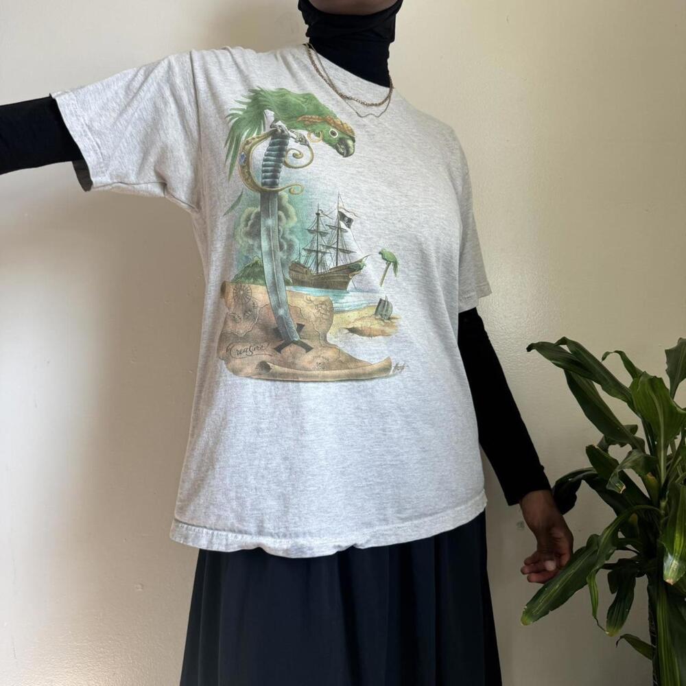 Vintage 90s Parrots of‎ the Caribbean Graphic Tee - XL - Picture 2 of 7